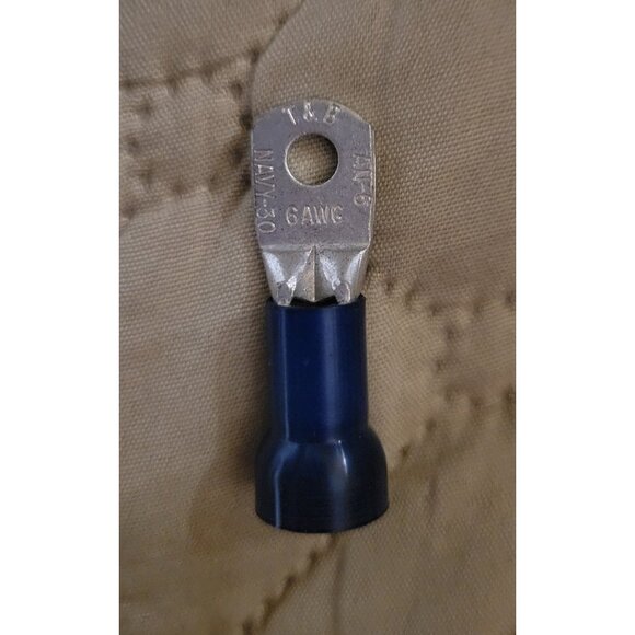 x5 Thomas & Betts Ring Tongue Terminals 6AWG AN-6 Navy-30 - Picture 2 of 3